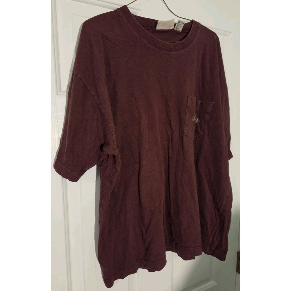 Vintage maroon Aéropostale Pocket Tshirt XL Compagnie Générale 1990s Cotton Men
